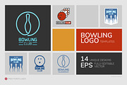 Bowling logo templates