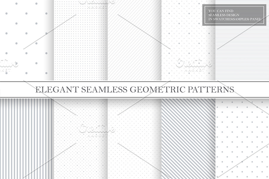 Elegant geometric seamless patterns in Patterns - product preview 8