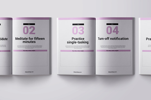 30 day Challenge Workbook Template in Magazine Templates - product preview 3