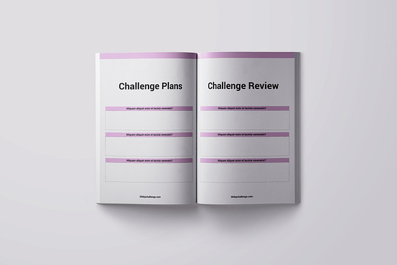 30 day Challenge Workbook Template in Magazine Templates - product preview 4