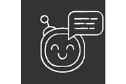 Chatbot message chalk icon