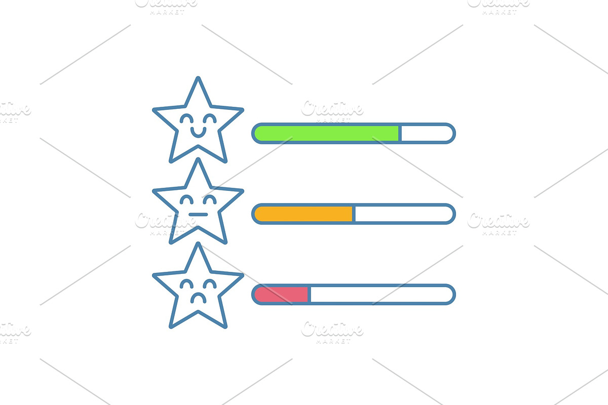 Rating scale color icon in Icons - product preview 8