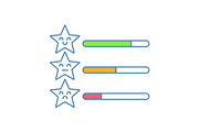 Rating scale color icon