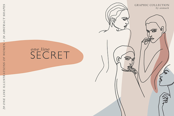 One Line Secret. Graphic collection