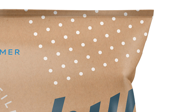 Kraft Plastic Snack Package Mockup in Product Mockups - product preview 1