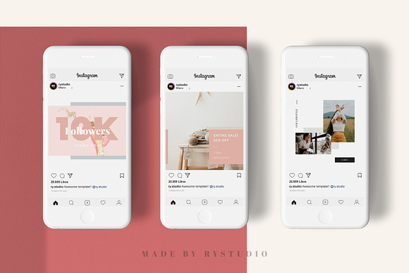 MNML Social Media Pack & Stories in Instagram Templates - product preview 3