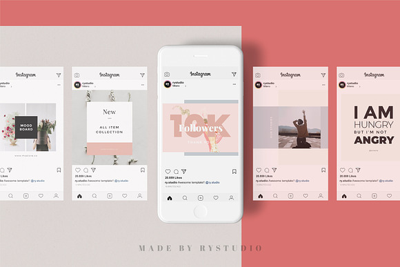 MNML Social Media Pack & Stories in Instagram Templates - product preview 4