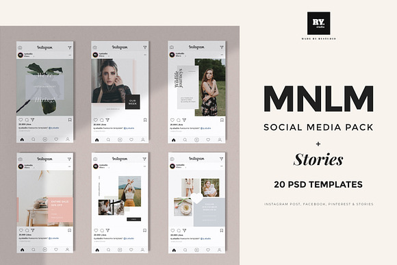 MNML Social Media Pack & Stories in Instagram Templates - product preview 11