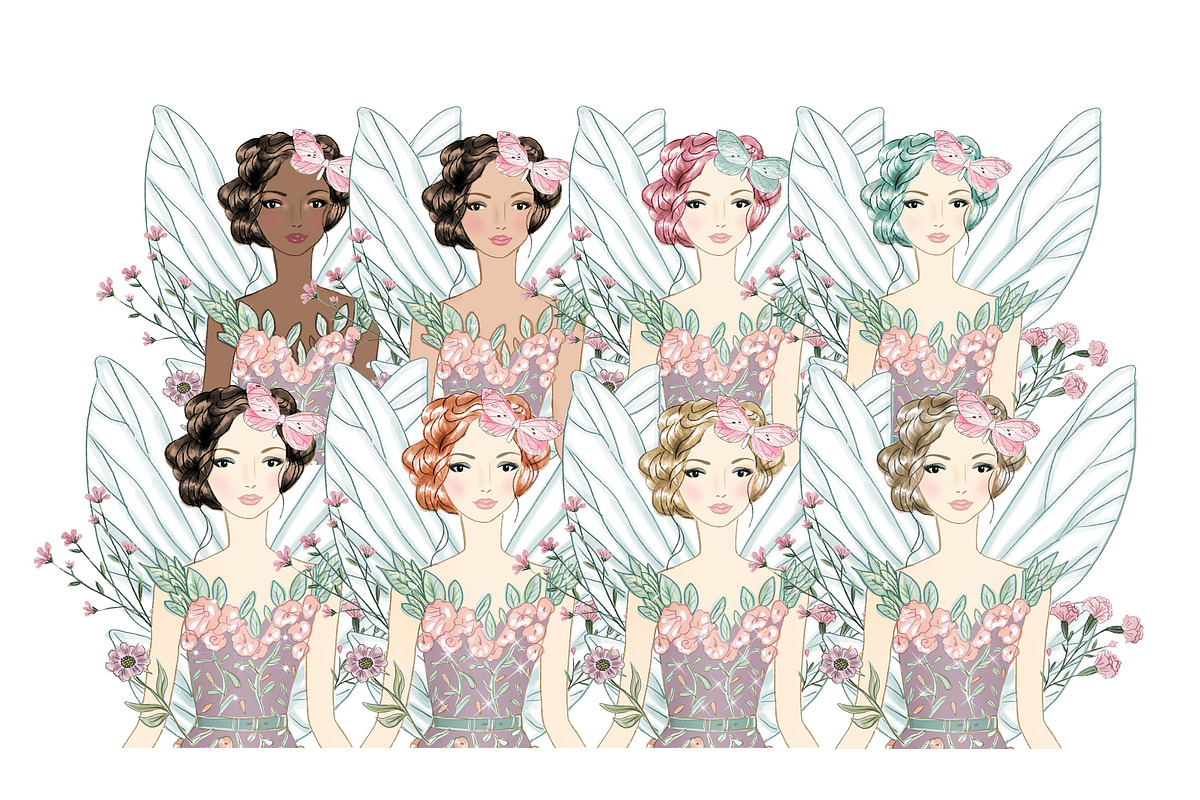 Fairy clipart set in Icons - product preview 8