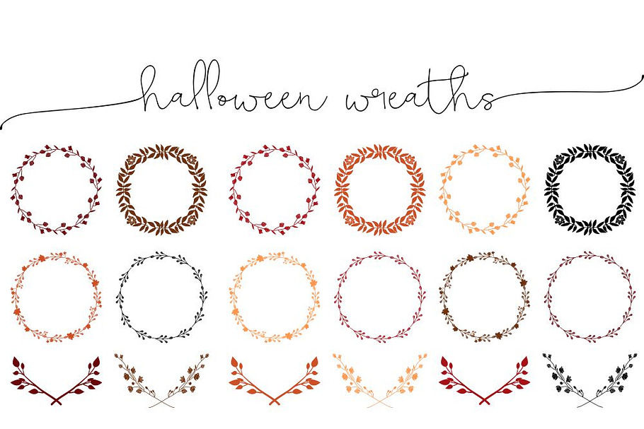 Fall Colored Wreaths