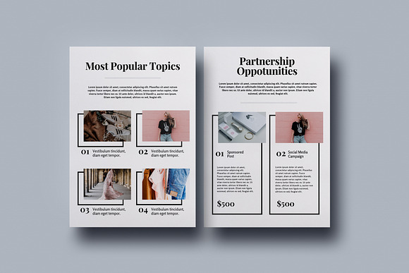 Blogger Media Kit Canva Template in Resume Templates - product preview 2