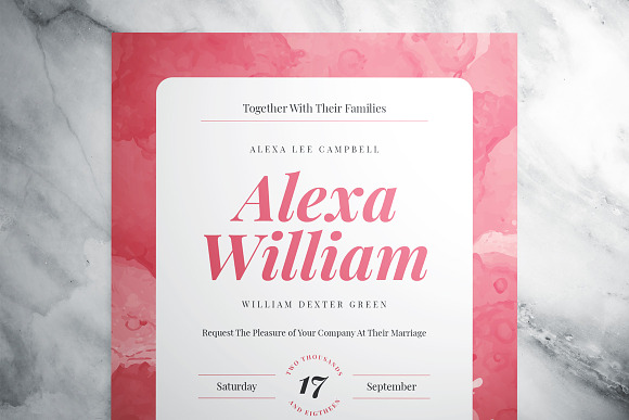 Watercolor Wedding Suite in Wedding Templates - product preview 1