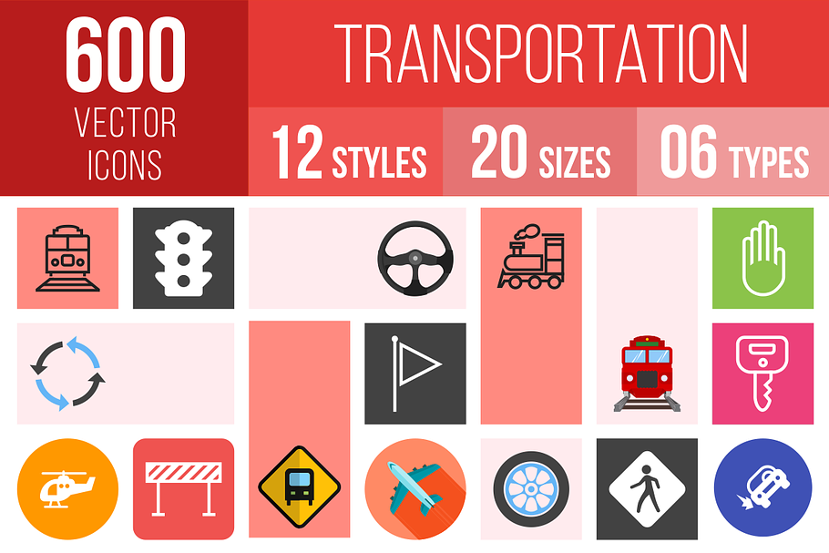 600 Transportation Icons