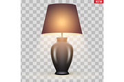Table Lamp with Bowl and Shade
