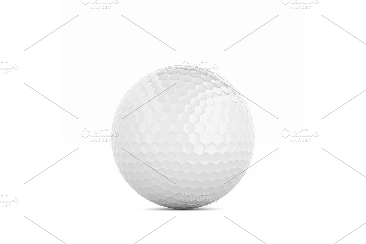 Golf ball isolated on white in Objects - product preview 8