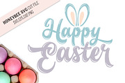 Happy Easter Bunny Ears SVG Cut File