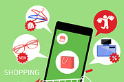 Online Shopping Cart with Smartphone