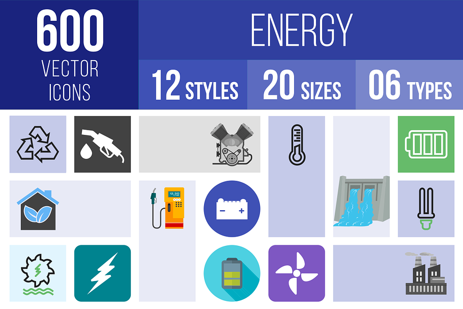 600 Energy Icons in Graphics - product preview 8