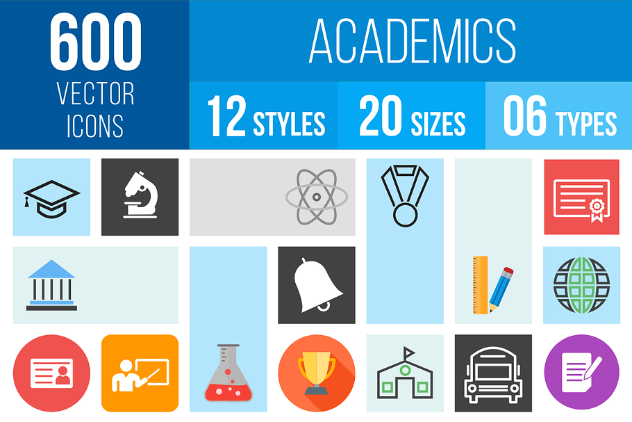 600 Academics Icons