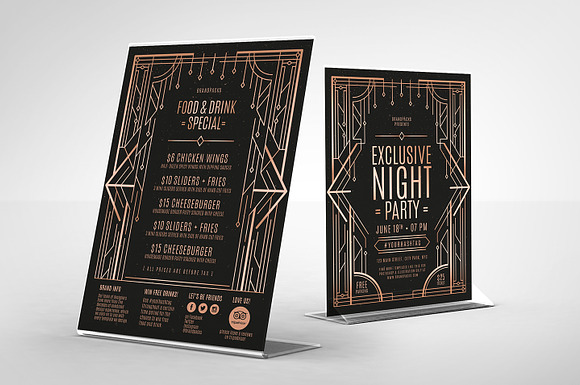 Art Deco Flyers in Flyer Templates - product preview 2