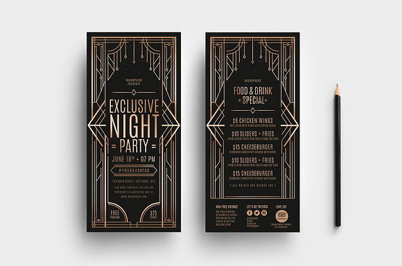 Art Deco Flyers in Flyer Templates - product preview 3