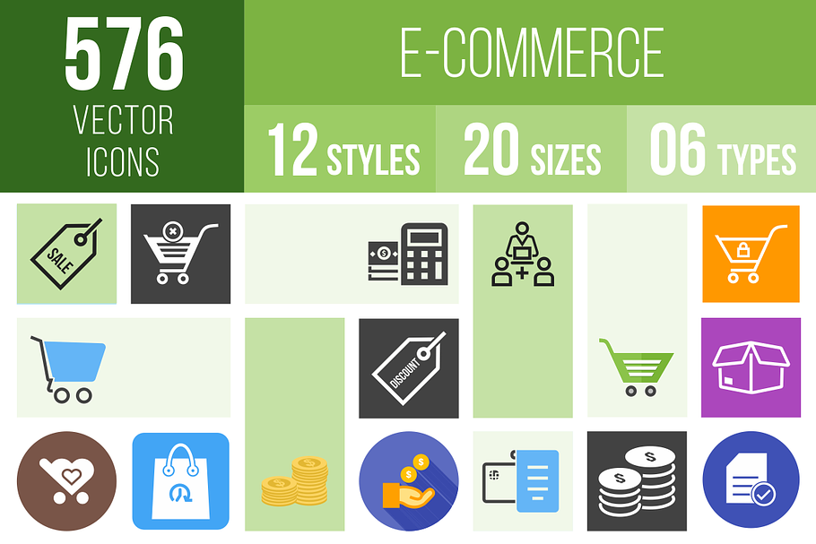 576 Ecommerce Icons in Graphics - product preview 8