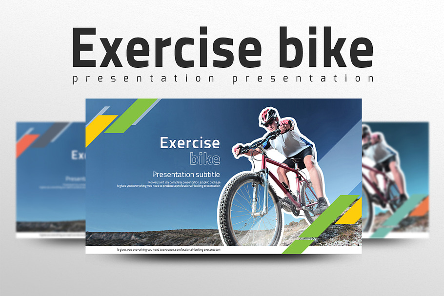Exercise bike in Presentation Templates - product preview 8