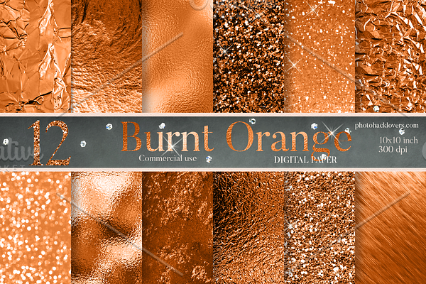 Burnt Orange Digital Paper