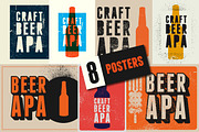 Craft Beer Apa vintage posters.