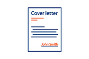 Cover letter color icon