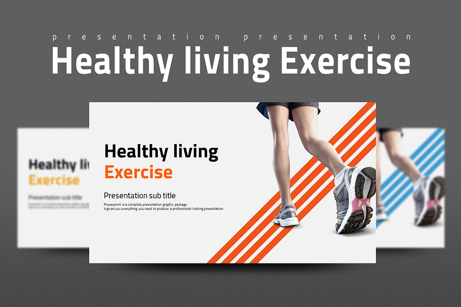 Healthy living Exercise in Presentation Templates - product preview 8