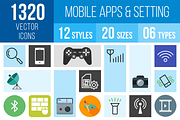 1320 Mobile Apps & Setting Icons