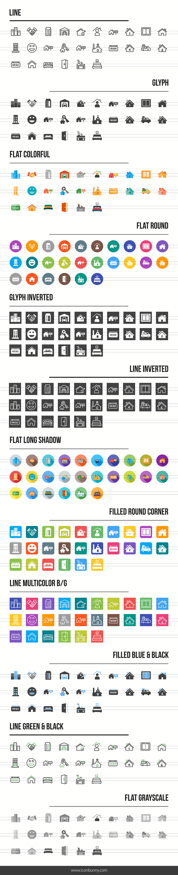 312 Real Estate Icons in Graphics - product preview 1