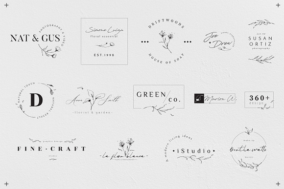 Floral Illustration & Logo Packs in Logo Templates - product preview 11
