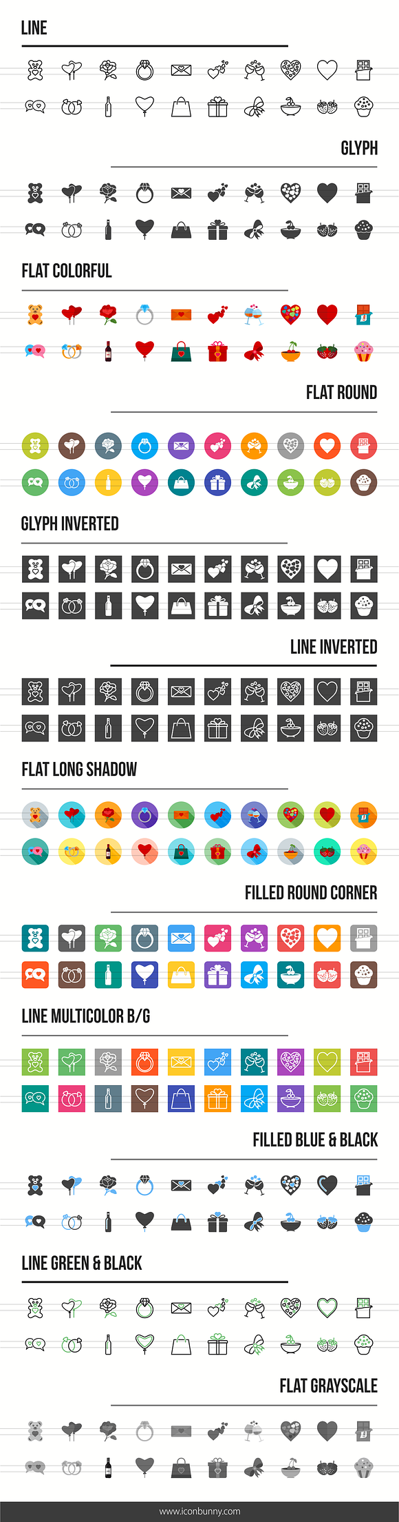 240 Valentine Icons in Icons - product preview 1