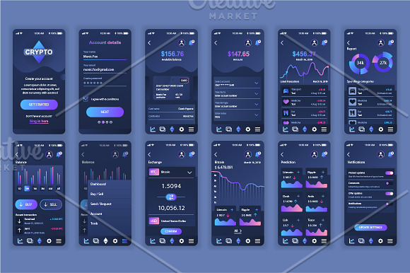 Mobile App UI Kit in Web Elements - product preview 2