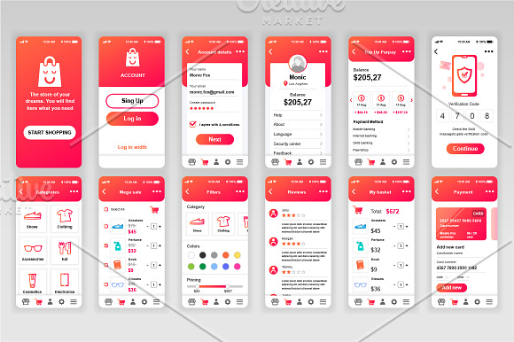 Mobile App UI Kit in Web Elements - product preview 3
