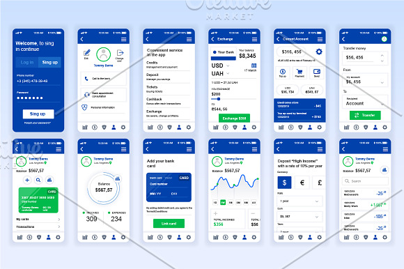 Mobile App UI Kit in Web Elements - product preview 4