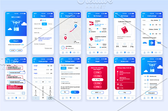 Mobile App UI Kit in Web Elements - product preview 5