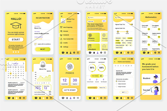 Mobile App UI Kit in Web Elements - product preview 7