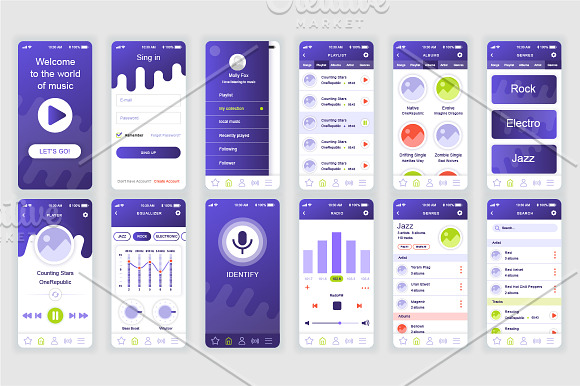 Mobile App UI Kit in Web Elements - product preview 9
