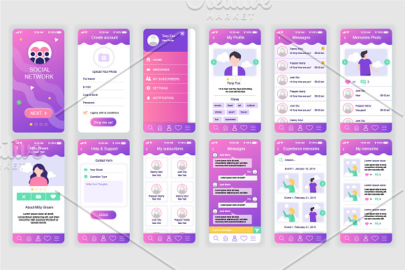 Mobile App UI Kit in Web Elements - product preview 10