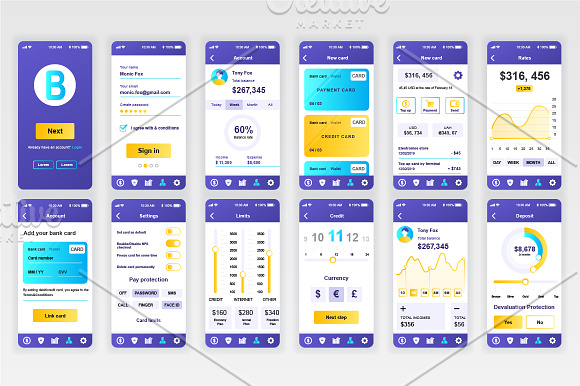 Mobile App UI Kit in Web Elements - product preview 14