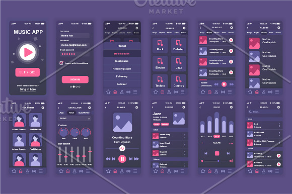 Mobile App UI Kit in Web Elements - product preview 19