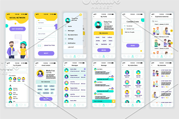 Mobile App UI Kit in Web Elements - product preview 20