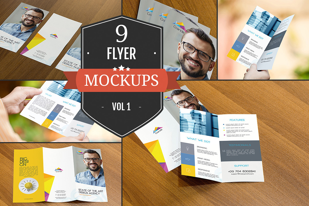 Attractive Flyer Mockup PSDs Vol. 1 in Print Mockups - product preview 8