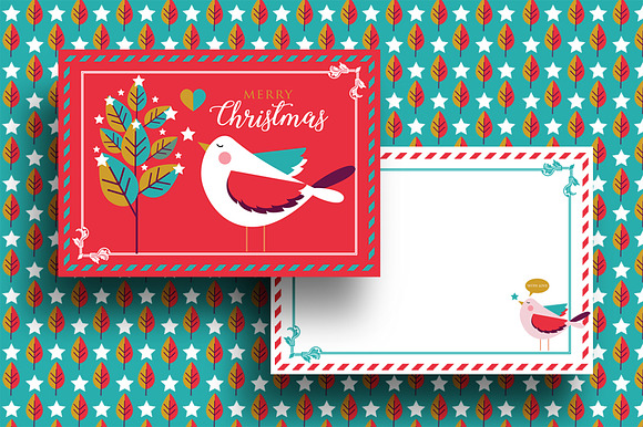 Sabiá Greeting Cards in Postcard Templates - product preview 2