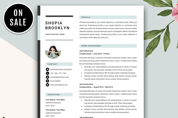 Resume Template CV Template for Word