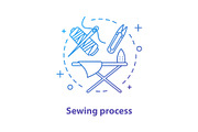 Sewing process concept icon