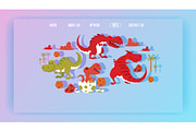 Dinosaur vector web-page